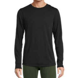 Ozark Trail Men's Size XL (46-48) Merino Wool Blend Thermal Crew Black Soot